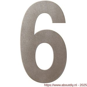 GPF Bouwbeslag Anastasius 9800.A3.0150-6 huisnummer 6 150 mm Mocca blend - A21010953 - afbeelding 1