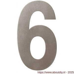 GPF Bouwbeslag Anastasius 9800.A3.0250-6 huisnummer 6 250 mm Mocca blend - A21010975 - afbeelding 1