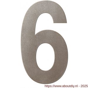 GPF Bouwbeslag Anastasius 9800.A3.0400-6 huisnummer 6 400 mm Mocca blend - A21010985 - afbeelding 1