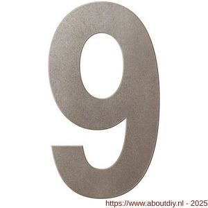GPF Bouwbeslag Anastasius 9800.A3.0150-9 huisnummer 9 150 mm Mocca blend - A21010956 - afbeelding 1