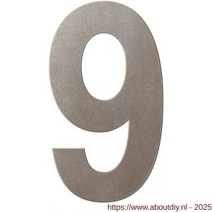GPF Bouwbeslag Anastasius 9800.A3.0200-9 huisnummer 9 200 mm Mocca blend - A21010968 - afbeelding 1