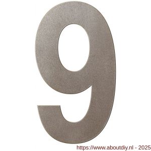 GPF Bouwbeslag Anastasius 9800.A3.0250-9 huisnummer 9 250 mm Mocca blend - A21010978 - afbeelding 1