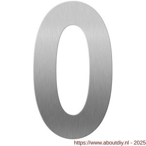 GPF Bouwbeslag RVS GPF9800.09.0250-0 huisnummer 0 250 mm XL RVS geborsteld - A21010749 - afbeelding 1