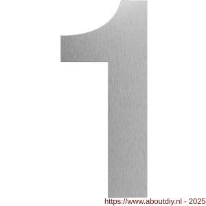 GPF Bouwbeslag RVS 9800.09.0200-1 huisnummer 1 200 mm RVS geborsteld - A21010740 - afbeelding 1