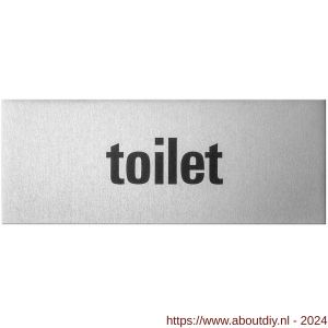 GPF Bouwbeslag aluminium 0401.80.0004 deurbordje Toilet rechthoekig 50x130x0,5 mm zelfklevend aluminium - A21011495 - afbeelding 1