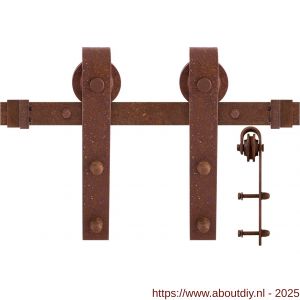 GPF Bouwbeslag Roest 0500.70 schuifdeursysteem Lanka 200 cm roest - A21007824 - afbeelding 1