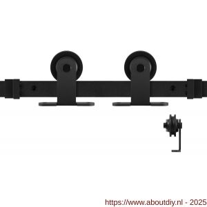 GPF Bouwbeslag ZwartWit 0510.61 schuifdeursysteem Osa zwart 170 cm zwart - A21008159 - afbeelding 1