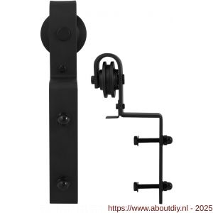 GPF Bouwbeslag ZwartWit 0530.61 enkele kastenwandhanger Lanka zwart - A21008449 - afbeelding 1