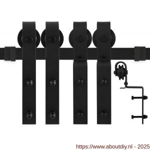 GPF Bouwbeslag ZwartWit 0530.61 kastenwandsysteem Lanka 220 cm zwart - A21008455 - afbeelding 1