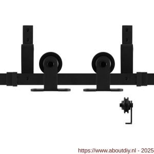 GPF Bouwbeslag ZwartWit 0560.61 dubbel schuifdeursysteem Osa zwart 400 cm (2 x 200 cm) zwart - A21008171 - afbeelding 1