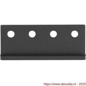 GPF Bouwbeslag ZwartWit GPF0584.61 koppelstuk rails voor schuifdeursysteem zwart - A21007923 - afbeelding 1