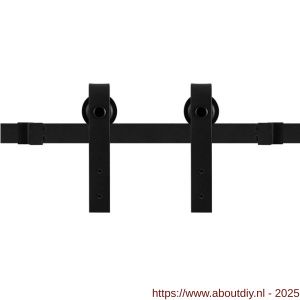 GPF Bouwbeslag ZwartWit 0600.61 schuifdeursysteem Lanka mini zwart 200 cm zwart - A21008399 - afbeelding 1