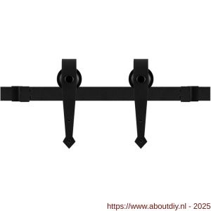 GPF Bouwbeslag ZwartWit 0604.61 schuifdeursysteem Nuoli mini zwart 100 cm zwart - A21008400 - afbeelding 1