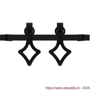 GPF Bouwbeslag ZwartWit 0611.61 schuifdeursysteem Ruutu mini zwart 200 cm zwart - A21008405 - afbeelding 1