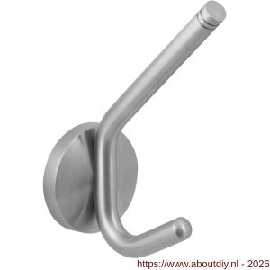 GPF Bouwbeslag RVS GPF0822.09 jashaak en hoedhaak 150x58x92 mm RVS geborsteld - A21019948 - afbeelding 1