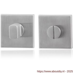 GPF Bouwbeslag RVS GPF0903.02 toiletgarnituur vierkant 50x50x8 mm stift 8 mm RVS geborsteld - A21003814 - afbeelding 1