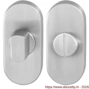 GPF Bouwbeslag RVS GPF0903.04 toiletgarnituur ovaal 70x32 mm stift 8 mm RVS geborsteld - A21008306 - afbeelding 1