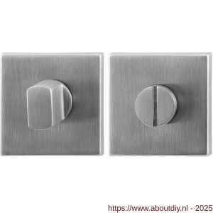 GPF Bouwbeslag RVS GPF0904.02 toiletgarnituur vierkant 50x50x8 mm stift 5 mm RVS geborsteld - A21003826 - afbeelding 1