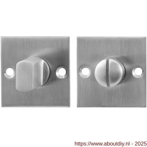 GPF Bouwbeslag RVS GPF0904.08 vierkante toiletgarnituur 50x50x2 mm stift 5 mm RVS geborsteld - A21003830 - afbeelding 1