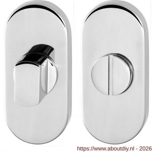 GPF Bouwbeslag RVS GPF0904.44 toiletgarnituur ovaal 70x32 mm stift 5 mm RVS gepolijst - A21008761 - afbeelding 1