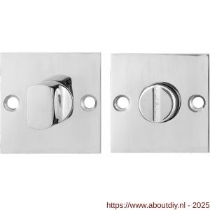 GPF Bouwbeslag RVS GPF0904.48 vierkante toiletgarnituur 50x50x2 mm stift 5 mm RVS gepolijst - A21003834 - afbeelding 1