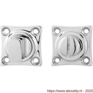 GPF Bouwbeslag RVS GPF0904.49 vierkante toiletgarnituur 38x38x5 mm stift 5 mm RVS gepolijst - A21003803 - afbeelding 1