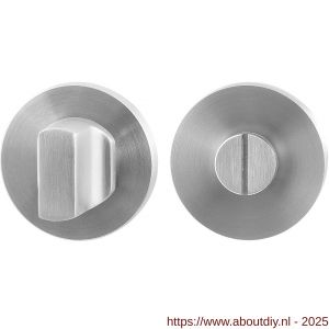GPF Bouwbeslag RVS GPF0910.00 toiletgarnituur 50x8 mm stift 8 mm grote knop RVS geborsteld - A21003835 - afbeelding 1