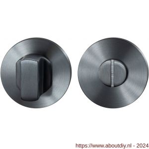 GPF Bouwbeslag PVD 0910.00P1 toiletgarnituur 50x8 mm stift 8 mm grote knop PVD antraciet - A21003836 - afbeelding 1