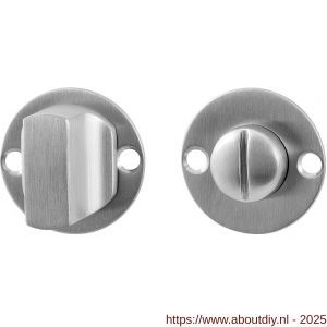 GPF Bouwbeslag RVS GPF0910.07 platte toiletgarnituur 38x2 mm stift 8 mm grote knop RVS geborsteld - A21013106 - afbeelding 1