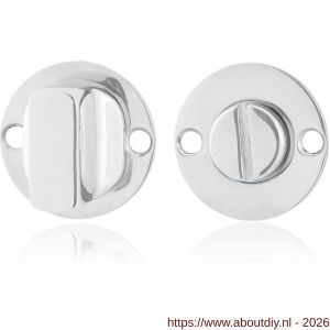 GPF Bouwbeslag RVS GPF0910.47 platte toiletgarnituur 38x2 mm stift 8 mm grote knop RVS gepolijst - A21003849 - afbeelding 1