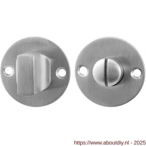 GPF Bouwbeslag RVS GPF0911.06 platte toiletgarnituur 50x2 mm stift 5 mm grote knop RVS geborsteld - A21003854 - afbeelding 1