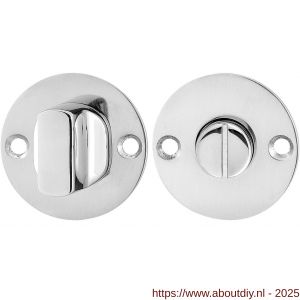 GPF Bouwbeslag RVS GPF0911.46 platte toiletgarnituur 50x2 mm stift 5 mm grote knop RVS gepolijst - A21003858 - afbeelding 1