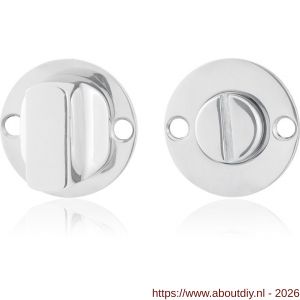 GPF Bouwbeslag RVS GPF0911.47 platte toiletgarnituur 38x2 mm stift 5 mm grote knop RVS gepolijst - A21003859 - afbeelding 1