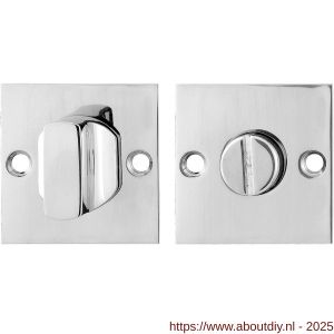 GPF Bouwbeslag RVS GPF0911.48 vierkante toiletgarnituur 50x50x2 mm stift 5 mm grote knop RVS gepolijst - A21003860 - afbeelding 1