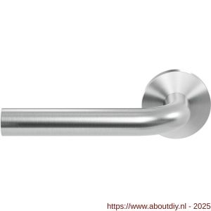 GPF Bouwbeslag RVS 1000.09-00L/R GPF1000.00L/R Aka deurkruk gatdeel op rond rozet RVS 50x8 mm links-rechtswijzend RVS geborsteld - A21009957 - afbeelding 1