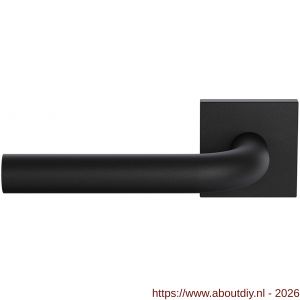 GPF Bouwbeslag ZwartWit GPF1000.61-02L Aka deurkruk gatdeel op vierkant rozet 50x8 mm linkswijzend zwart - A21019958 - afbeelding 1