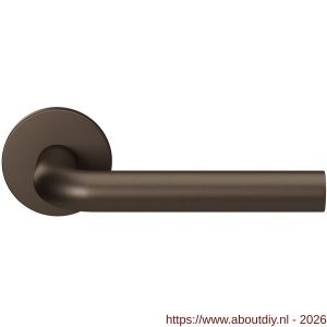 GPF Bouwbeslag Entree GPF100VRA1R L-model 19 mm deurkruk gatdeel op rozet 53x6 mm rechtswijzend Dark blend - A21016790 - afbeelding 1