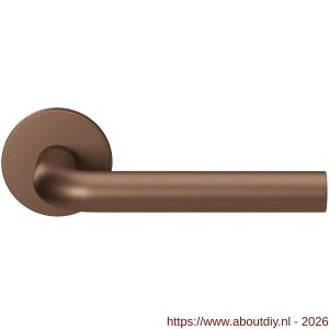 GPF Bouwbeslag Entree GPF100VRA2 L-model 19 mm deurkruk op rozet 53x6 mm Bronze blend - A21016783 - afbeelding 1