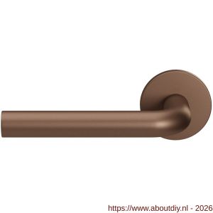 GPF Bouwbeslag Entree GPF100VRA2L L-model 19 mm deurkruk gatdeel op rozet 53x6 mm linkswijzend Bronze blend - A21016787 - afbeelding 1