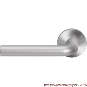 GPF Bouwbeslag Entree 100VRL L-model 19 mm deurkruk gatdeel op rozet 53x6,5 mm linkswijzend RVS geborsteld - A21009975 - afbeelding 1