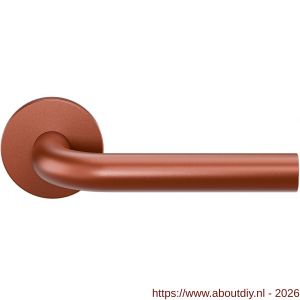 GPF Bouwbeslag Entree GPF100VRT1 L-model 19 mm deurkruk op rozet 53x6 mm Terra - A21019960 - afbeelding 1
