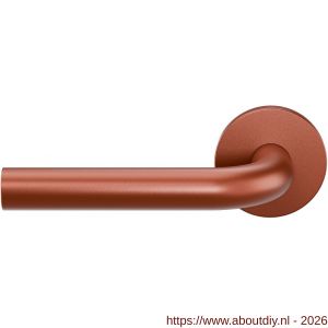 GPF Bouwbeslag Entree GPF100VRT1L L-model 19 mm deurkruk gatdeel op rozet 53x6 mm linkswijzend Terra - A21019962 - afbeelding 1