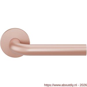 GPF Bouwbeslag Entree GPF100VRT2 L-model 19 mm deurkruk op rozet 53x6 mm Blush - A21019961 - afbeelding 1