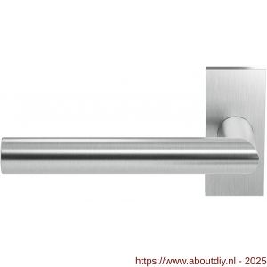 GPF Bouwbeslag RVS 1015.09-01L GPF1015.01L Toi deurkruk gatdeel op rechthoekige rozet RVS 70x32x10 mm linkswijzend RVS geborsteld - A21009985 - afbeelding 1