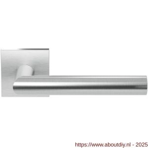 GPF Bouwbeslag RVS 1015.09-02R GPF1015.02R Toi deurkruk gatdeel op vierkant rozet RVS 50x50x8 mm rechtswijzend RVS geborsteld - A21009988 - afbeelding 1