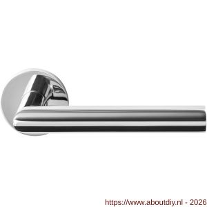 GPF Bouwbeslag RVS GPF1015.49-00 Toi L-haaks model 19 mm deurkruk op rond rozet 50xx8 mm RVS gepolijst 50x8 mm RVS gepolijst - A21013810 - afbeelding 1