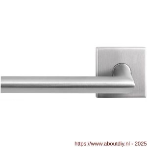 GPF Bouwbeslag RVS 1016.09-02L GPF1016.02L Toi deurkruk gatdeel op vierkant rozet RVS 50x50x8 mm linkswijzend RVS geborsteld - A21009998 - afbeelding 1