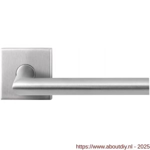 GPF Bouwbeslag RVS 1016.09-02R GPF1016.02R Toi deurkruk gatdeel op vierkant rozet RVS 50x50x8 mm rechtswijzend RVS geborsteld - A21009999 - afbeelding 1