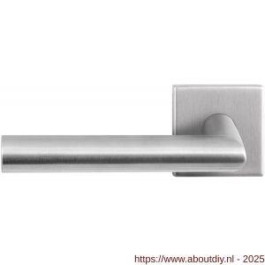 GPF Bouwbeslag RVS 1020.09-02L GPF1020.02L Mai deurkruk gatdeel op vierkant rozet RVS 50x50x8 mm linkswijzend RVS geborsteld - A21010004 - afbeelding 1