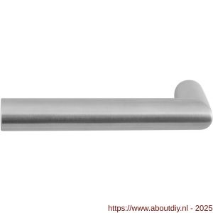 GPF Bouwbeslag RVS 1020L Mai L-model ovaal deurkruk gatdeel linkswijzend RVS geborsteld - A21002606 - afbeelding 1